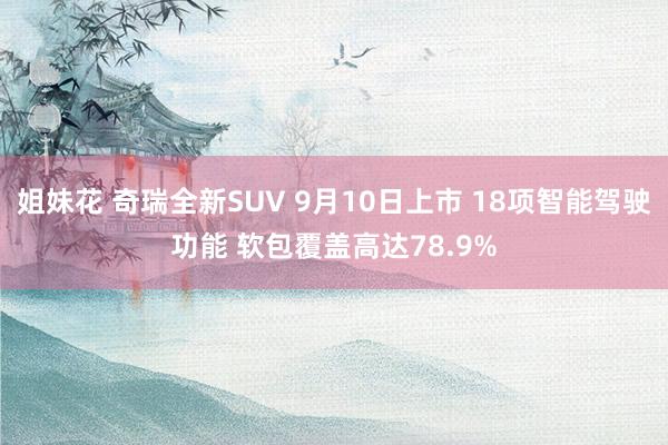 姐妹花 奇瑞全新SUV 9月10日上市 18项智能驾驶功能 软包覆盖高达78.9%