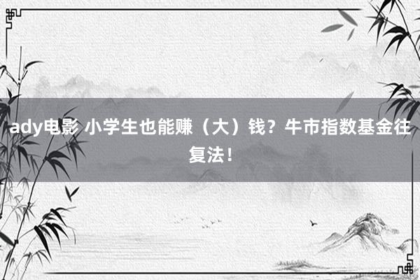 ady电影 小学生也能赚（大）钱？牛市指数基金往复法！