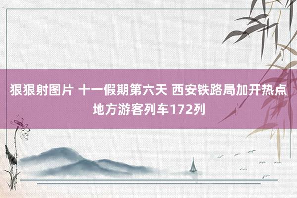 狠狠射图片 十一假期第六天 西安铁路局加开热点地方游客列车172列