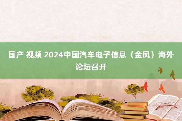 国产 视频 2024中国汽车电子信息（金凤）海外论坛召开