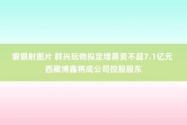 狠狠射图片 群兴玩物拟定增募资不超7.1亿元 西藏博鑫将成公司控股股东