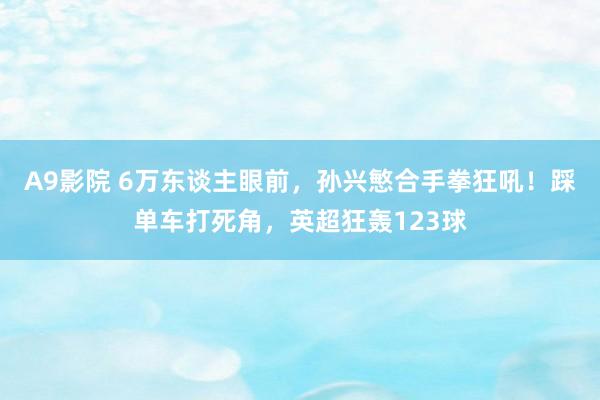 A9影院 6万东谈主眼前，孙兴慜合手拳狂吼！踩单车打死角，英超狂轰123球