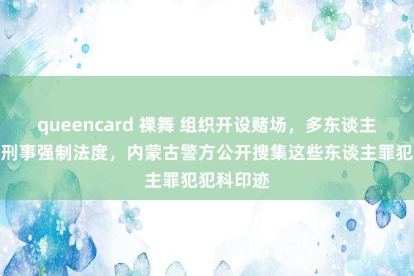 queencard 裸舞 组织开设赌场，多东谈主已被秉承刑事强制法度，内蒙古警方公开搜集这些东谈主罪犯犯科印迹