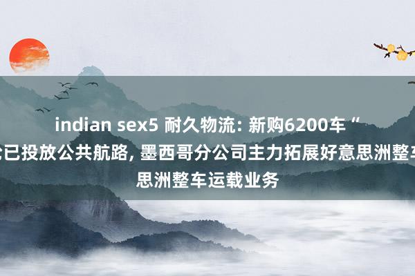 indian sex5 耐久物流: 新购6200车“久洋隆”轮已投放公共航路, 墨西哥分公司主力拓展好意思洲整车运载业务