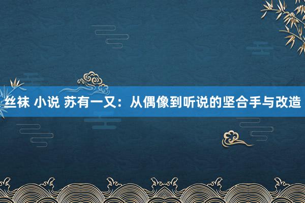 丝袜 小说 苏有一又：从偶像到听说的坚合手与改造